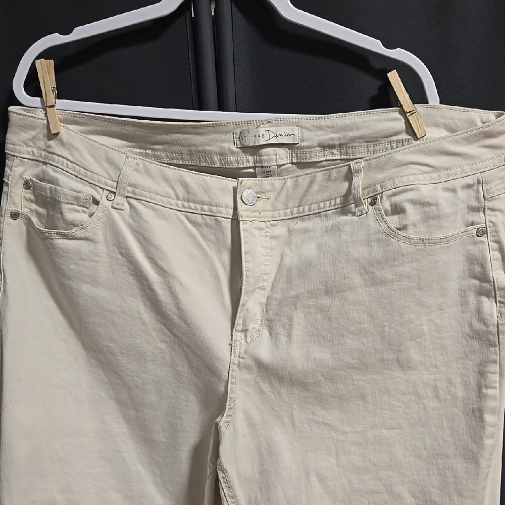 Cream Denim Jeans
